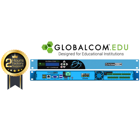 Atlas Sound GLOBALCOM®.EDU IP108-EDU-D-CS Announcement Control System with 8 Dante™ Message Channels