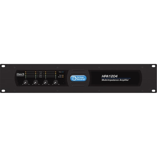 Atlas Sound HPA1204 Four-Channel 1200W Commercial Amplifier (Black)