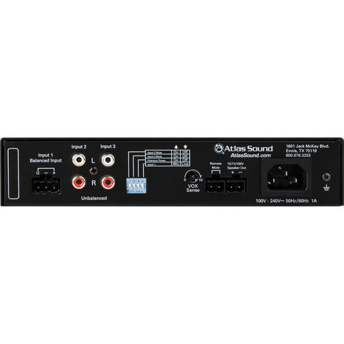 Atlas Sound MA60G 60W 3-Channel Mixer Amplifier 2