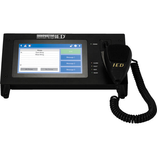 Atlas Sound Programmable Touch Screen Digital Communication Station with Handheld Mic with Cobranet