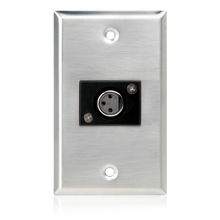 Atlas Sound Single Gang Stainless Steel Plate with (1) Female 3 Pin XLR SG-XLR-F1