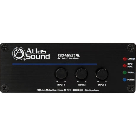 Atlas Sound TSD-MIX31RL 3x1 Mic Line Mixer 4