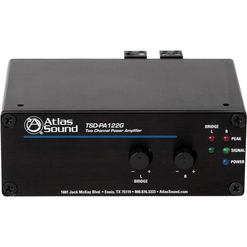 Atlas Sound Time Saving Devices TSD-PA122G 12W 2-Channel Power Amplifier (Black) 1