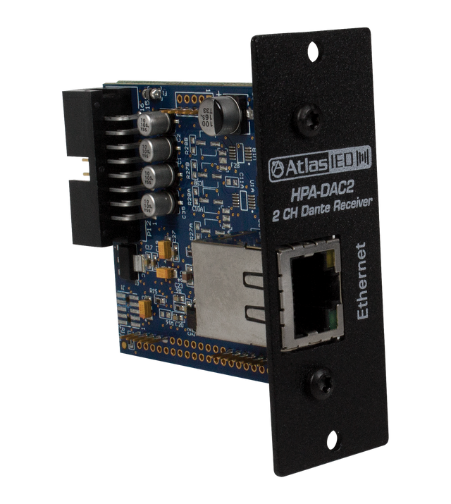 Atlas Sound Two-Input Dante® Accessory Card for HPA Amplifiers HPA-DAC2