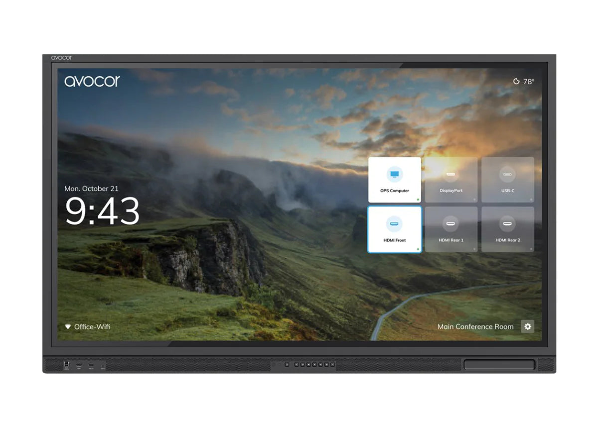 Avocor AVE-5530 55 4K Interactive Touch Display front