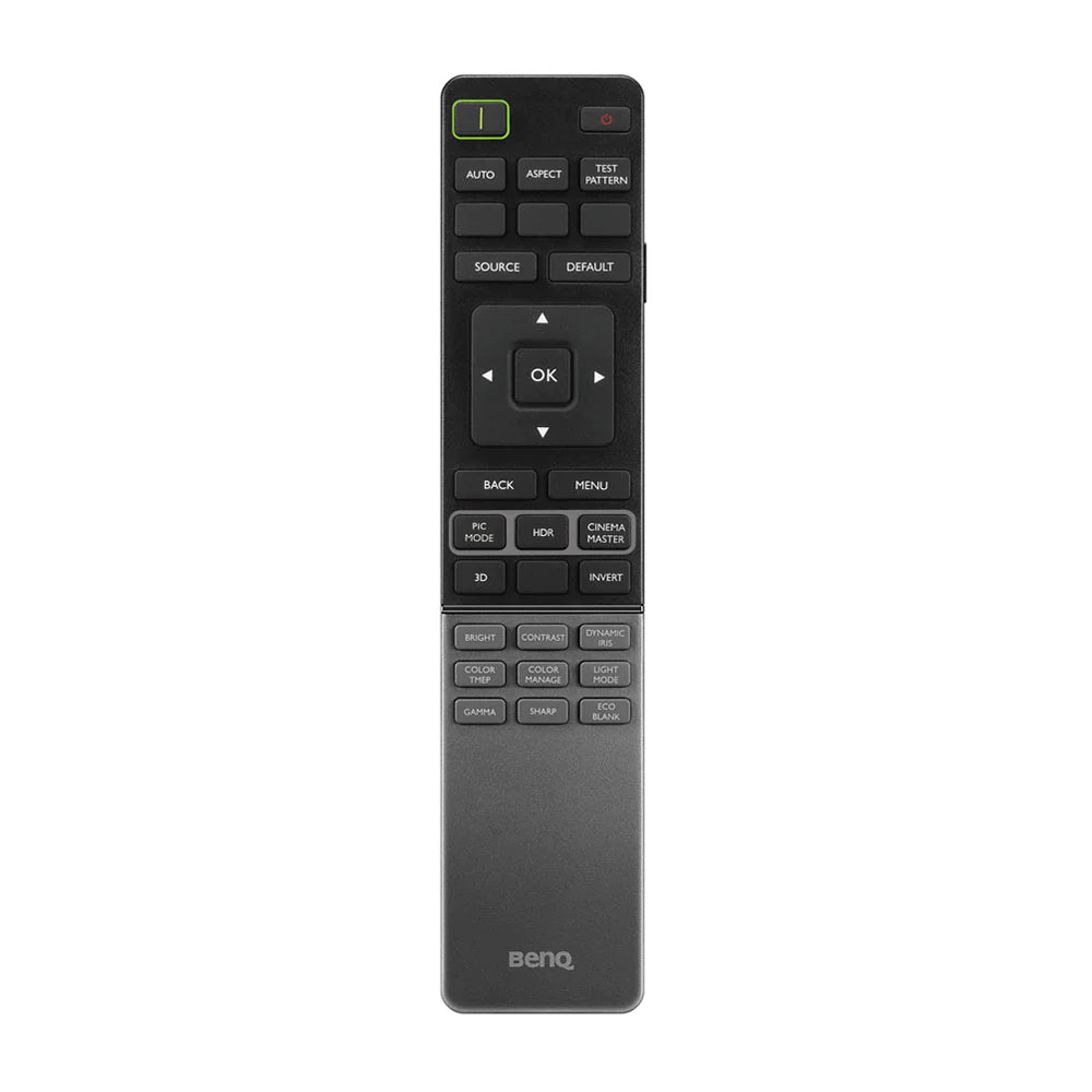 BenQ HT8060 4K, HDR, 3D, THX Pro Cinema Projector remote shown