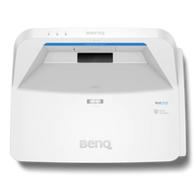 BenQ LH890UST 4000 Lumens Full 1080P DLP CorporateEducational Laser Projector view of top showing indicators manual focus and lamp