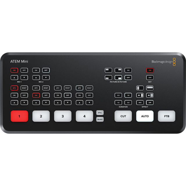 Blackmagic Design ATEM Mini HDMI Live Stream Switcher SWATEMMINI front