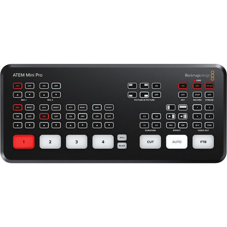 Blackmagic Design ATEM Mini Pro HDMI Live Stream Switcher SWATEMMINIBPR front