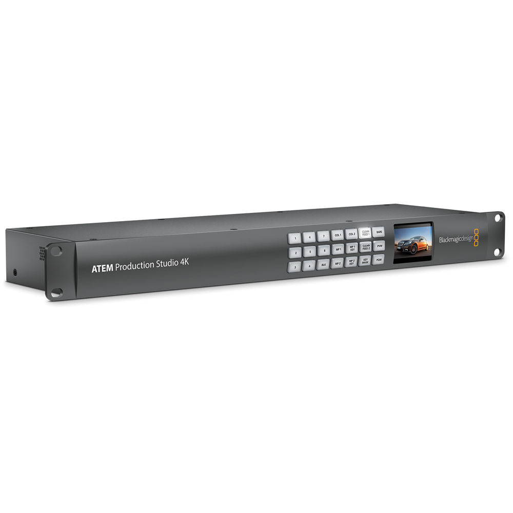 Blackmagic Design ATEM Production Studio 4K Live Switcher SWATEMPSW04K front angle controls