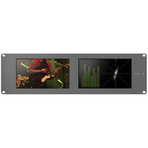 Blackmagic SmartScope Duo 4K Rack-Mounted Dual 6G-SDI Monitors front