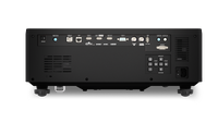 CHRISTIE DWU760-iS 7,150 Lumens WUXGA 1DLP Laser Projector view of back with control panel inputs outputs and ports