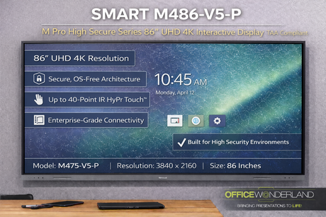 SMART Technologies M486-V5-P M Pro High Secure Series 86" UHD 4K | Authorized Dealer