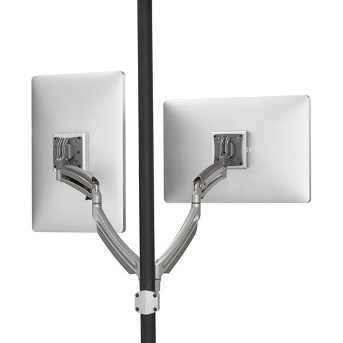 Chief K1P220S Kontour Articulating Dual Monitor Pole Mount (Silver)