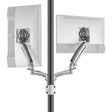 Chief K1P220SXRH Kontour Articulating Dual Monitor Reduced-Height Pole Mount (Silver)