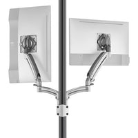 Chief K1P220SXRH Kontour Articulating Dual Monitor Reduced-Height Pole Mount (Silver)