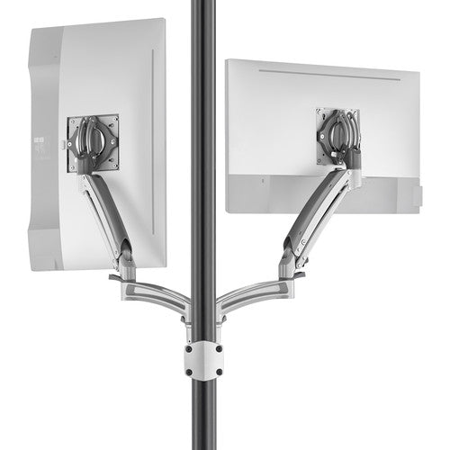 Chief K1P220SXRH Kontour Articulating Dual Monitor Reduced-Height Pole Mount (Silver)