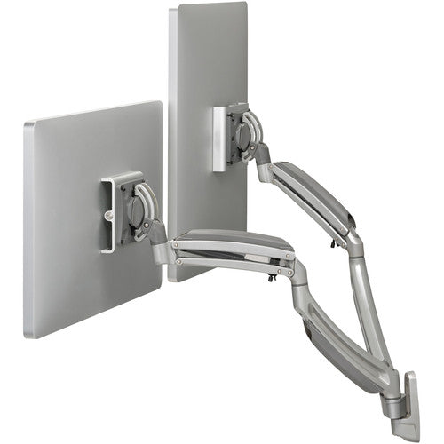 Chief K1W220S Kontour Dynamic Height-Adjustable Dual-Monitor Wall Mount (Silver)