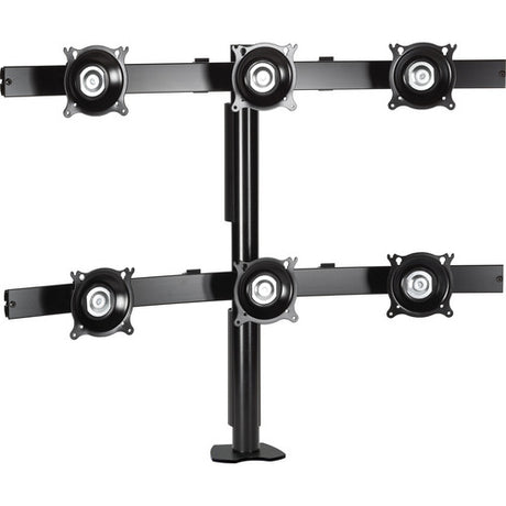 Chief KTC330B Flat Panel Six Monitor Desk Clamp Mount (Black)