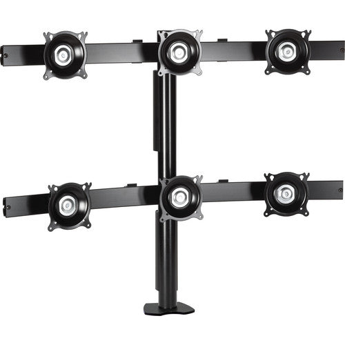 Chief KTC330S Flat Panel Six Monitor Desk Clamp Mount (Silver)