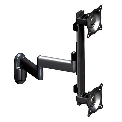 Chief KWD-230B Dual Vertical Monitor Swing Arm Wall Mount (Black)