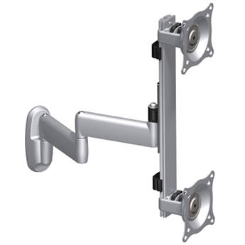 Chief KWD-230S Dual Vertical Monitor Swing Arm Wall Mount (Silver)