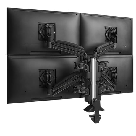 Chief KXC420B Low-Profile Quad Monitor Arms, Column Desk Mount, Black