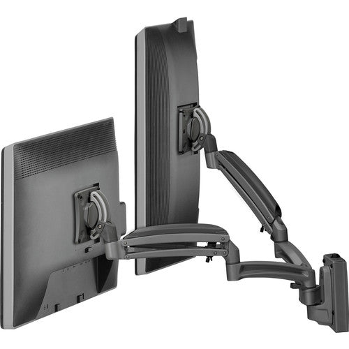 Chief Kontour K1S220B Dynamic Height-Adjustable Slat-Wall Dual-Monitor Mount (Black)