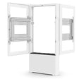 Chief LF50UWP-B2B Impact™ Floor Mounted Back-to-Back Kiosk, Portrait 50” White