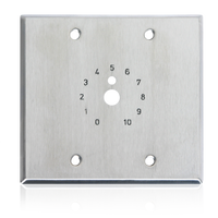 Double Gang S S Plate; Dial Scale Stamped and Paint Filled
