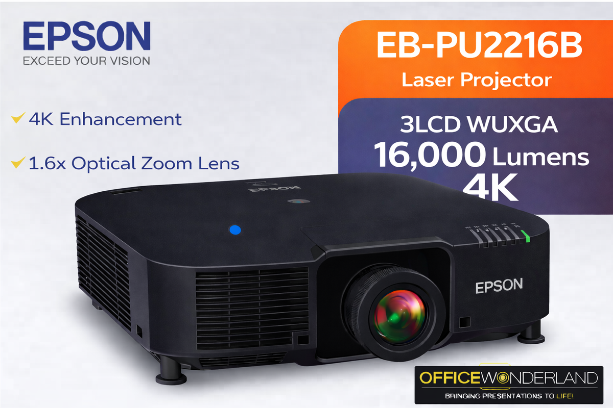 Epson EB-PU2216B 3LCD WUXGA Laser Projector 16,000 Lumens 4K V11HA67820
