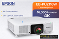 Epson EB-PU2116W 3LCD WUXGA  Laser Projector 16,000 Lumens 4K (White)  V11HA64920-N (Manufacturer 3 year Warranty) Refurbished