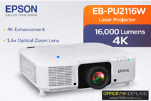 Epson EB-PU2116W 3LCD WUXGA  Laser Projector 16,000 Lumens 4K (White)  V11HA64920-N (Manufacturer 3 year Warranty) Refurbished