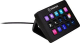 Elgato - Stream Deck MK.2 Full-size Wired USB Keypad with 15 Customizable LCD keys and Interchangeable Faceplate (Black) - 6470492 1