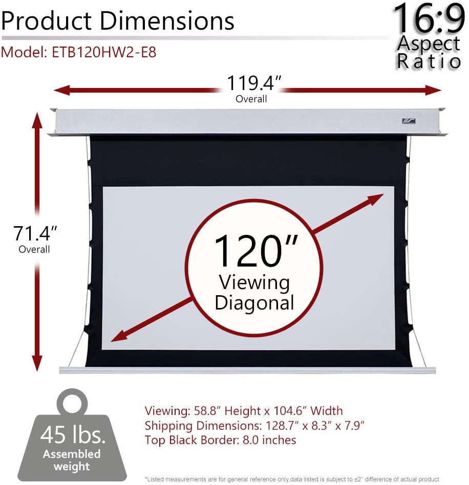 Elite Screens ETB120HW2-E8 Evanesce Tab-Tension 2