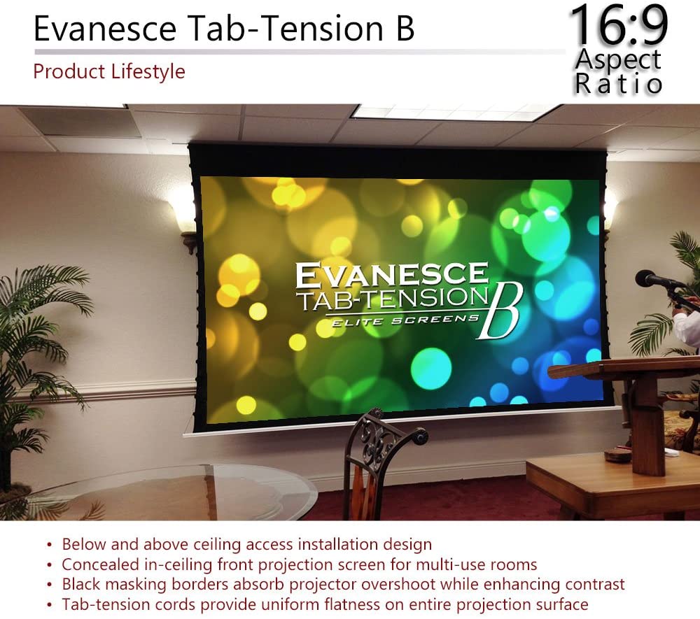 Elite Screens ETB120HW2-E8 Evanesce Tab-Tension 3