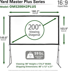 Elite Screens OMS200H2PLUS Yard Master Plus Series 16:9 Projection Screen (200")