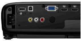 Epson EX9230 3LCD Full HD 1080p Projector view of ports inputs and outputs