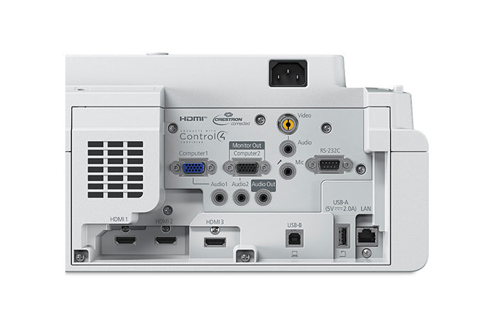 Epson PowerLite 770F 1080P Conference Room Projector Rear Inputs