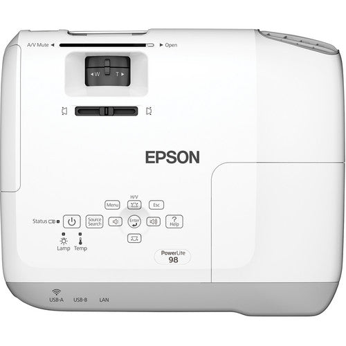 Epson PowerLite 98 3LCD Projector V11H577020 top view