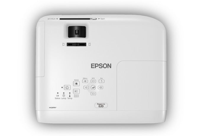 Epson V11H981020 PowerLite E20 3LCD XGA Classroom Projector top