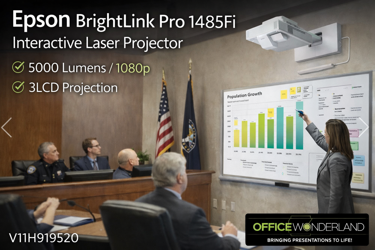 Epson BrightLink 1485Fi 1080p 3LCD Interactive Laser Short Throw Projector