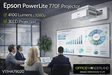 Epson PowerLite 770F Projector in use during a presentation in an office setting.