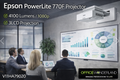 Epson PowerLite 770F Projector in use during a presentation in an office setting.