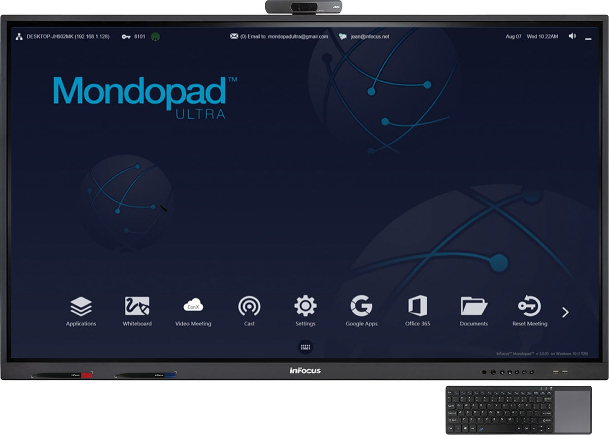InFocus INF86MU02-KIT touch screen display front view