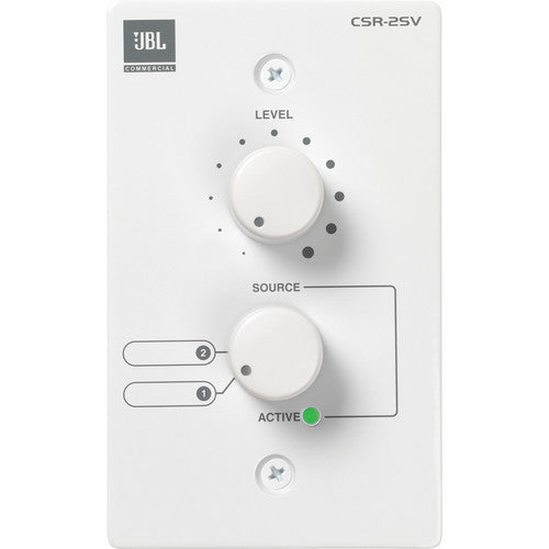 JBL CSR-2SVWHTV Wall-Mounted Remote Control for CSM Mixers White