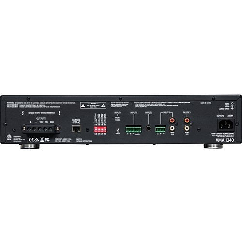 JBL Professional VMA1240 VMA Series Mixer Amplifier 5-Input Channel 1-Output Channel 240W at 70V connections