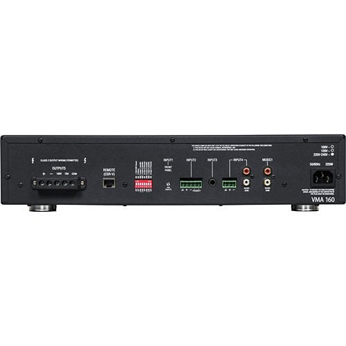 JBL VMA160 5-input Commercial Mixer Amplifier 126W x 1 at 70V connection interface