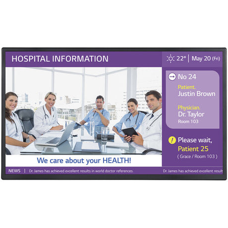 LG 43ML5K-B 43 4K UHD LED Healthcare Digital Signage Display