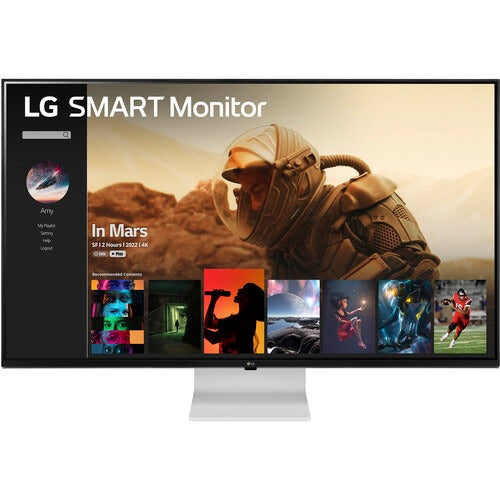 LG 43SQ700S-W 42.5" 4K HDR Monitor (White) - OfficeWonderland
